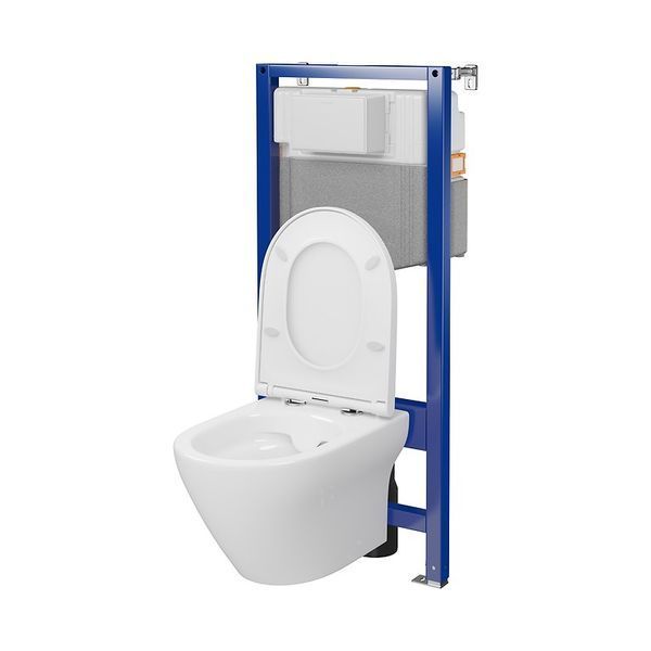 Комплект інсталяції Cersanit Aqua 50 C20 механіка з унітазом Larga Clean On із сидінням Soft Closing (S701-823) 952015 фото