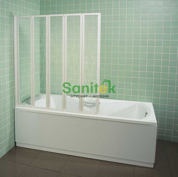Шторка для ванни Ravak VS5 (794E010041) білий профіль/полістирол Rain 2300 фото