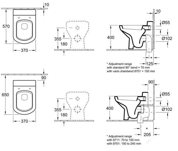 Унітаз підлоговий Villeroy&Boch Sentique 56241001 157768 фото