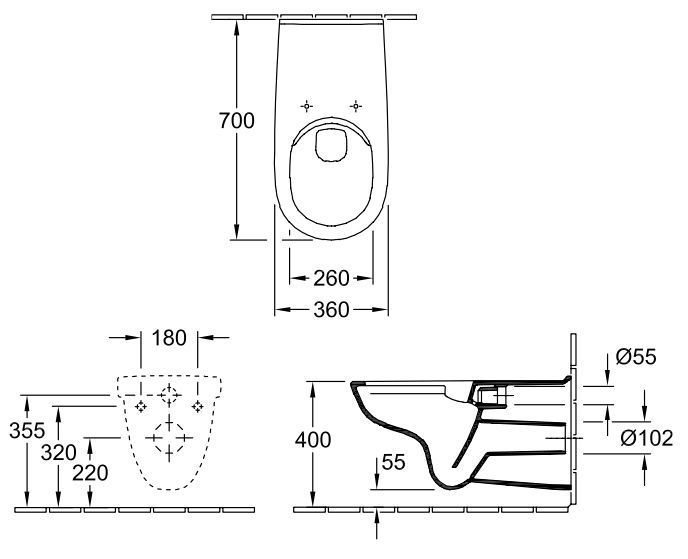 Унитаз подвесной Villeroy&Boch O.Novo DirectFlush 4601R001 158358 фото