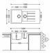 Гранитная мойка Fabiano Classic 100x50x15 Antracit (8221.301.0520) 146621 фото 2
