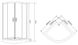 Душова кабіна Eger Tisza 90x90 (599-021) білий профіль/скло Zuzmara матове з піддоном 126536 фото 2