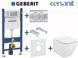 Комплект інсталяції Geberit Duofix 458.126.00.1+115.107.21.1 з унітазом Cersanit City Square Clean On з сидінням Soft Closing