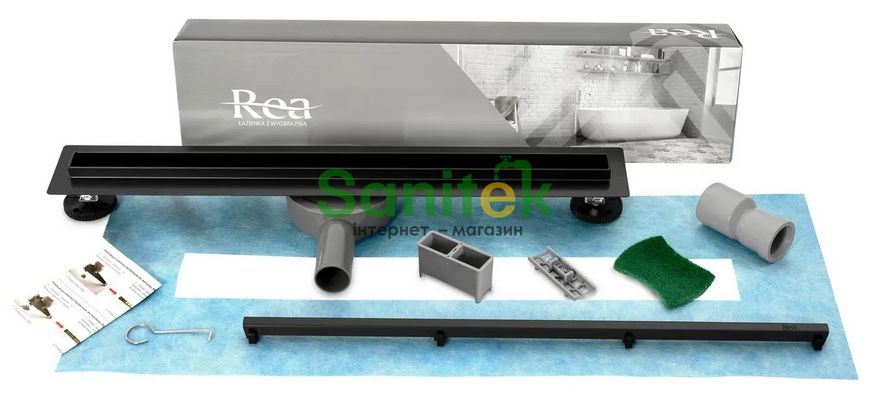 Душовий трап Rea Neo Slim Black Pro 800 мм (REA-G8902) 370603 фото