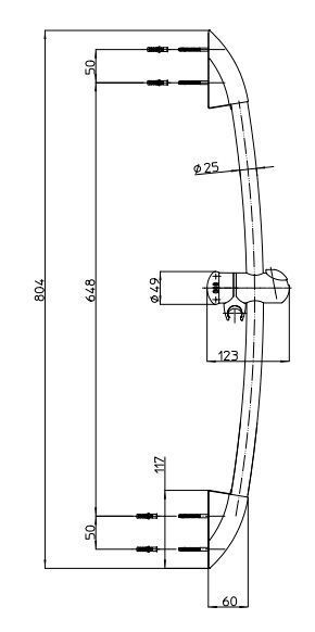 Душевая штанга Bossini D85000A (матовая) 73323 фото