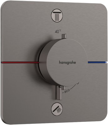 Змішувач для ванни и душа Hansgrohe ShowerSelect Comfort Q 15583340 скрытого монтажа с термостатом (чёрный матовый хром) 694237 фото