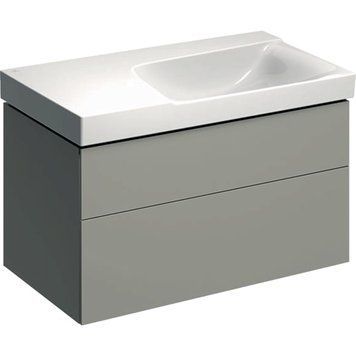 Тумба с умывальником Geberit Xeno&sup2; 90 см (500.516.00.1/500.536.01.1) серый матовый 532946 фото