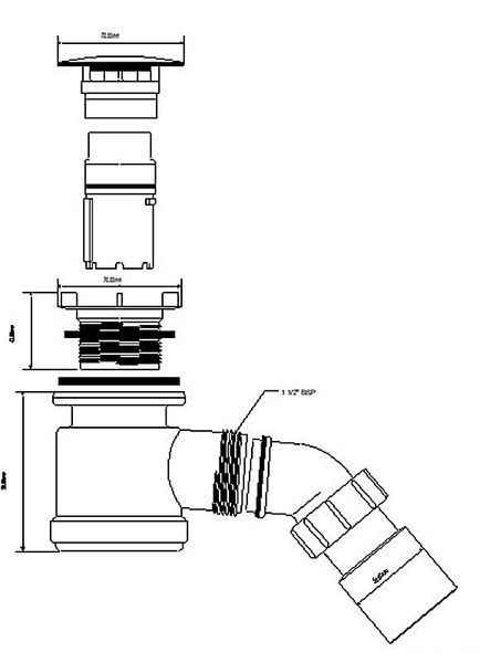 Сифон для піддону McALPINE HC26-МWH (білий) 374861 фото