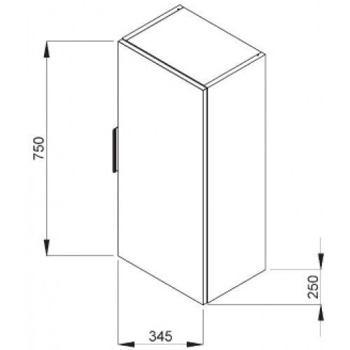 Шкафчик Jika Cube H4537111763021 подвесной (тёмный дуб) 127736 фото