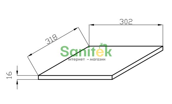 Полка Kolpa-San ZPJ 30 ANT (530121) для шкафов J602, J900, J902 и J1803 251647 фото