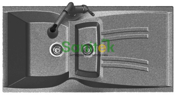 Гранітна мийка Telma Naiky NK09910 Granite/Metal (73 anthracite) 148056 фото