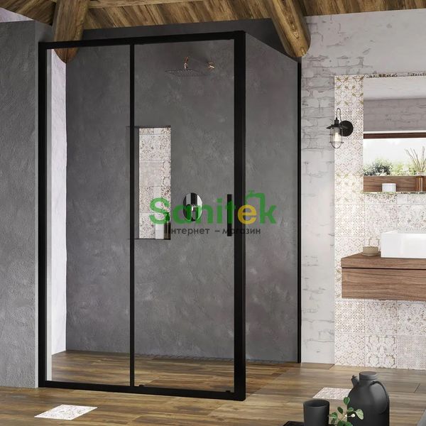 Душевая дверь Ravak Blix Slim BLSDP2-120 (X0PMG0300Z1) черный профиль/стекло Transparent 421646 фото