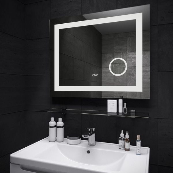 Дзеркало для ванної кімнати Sanwerk Ultra Mega 80x65см (ZU0000136) зі збільшуючим склом 159745 фото