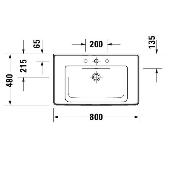 Тумба з умивальником Duravit D-Neo 80см (DE012101818) білий матовий 725424 фото