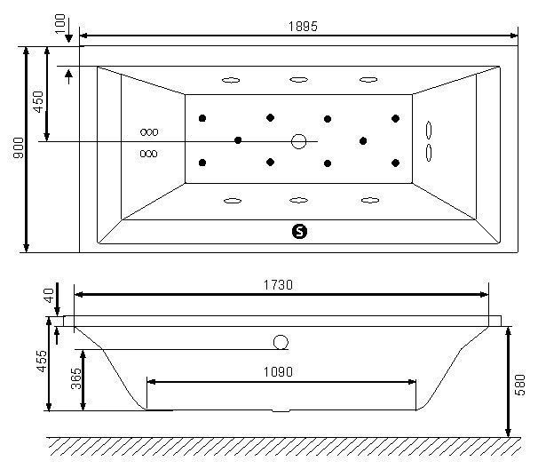 Ванна акрилова Excellent Crown Grand 190x90 (WAEX.CRG19WH) 269423 фото