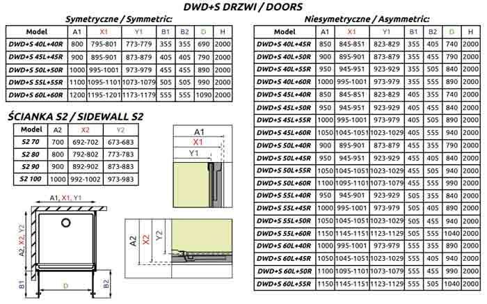 Душова кабіна Radaway Arta DWD+S 105x70 R (386183-03-01R+386057-03-01L+386109-03-01) профіль хром/скло прозоре 267872 фото