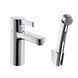 Смеситель для умывальника Hansgrohe Metris S 31160000 с гигиеническим душем (хром) 7141 фото 1