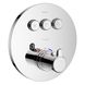 Змішувач для ванни та душу Imprese Smart Click ZMK101901233 прихованого монтажу з термостатом 3-х ходовий (хром) 682791 фото 1
