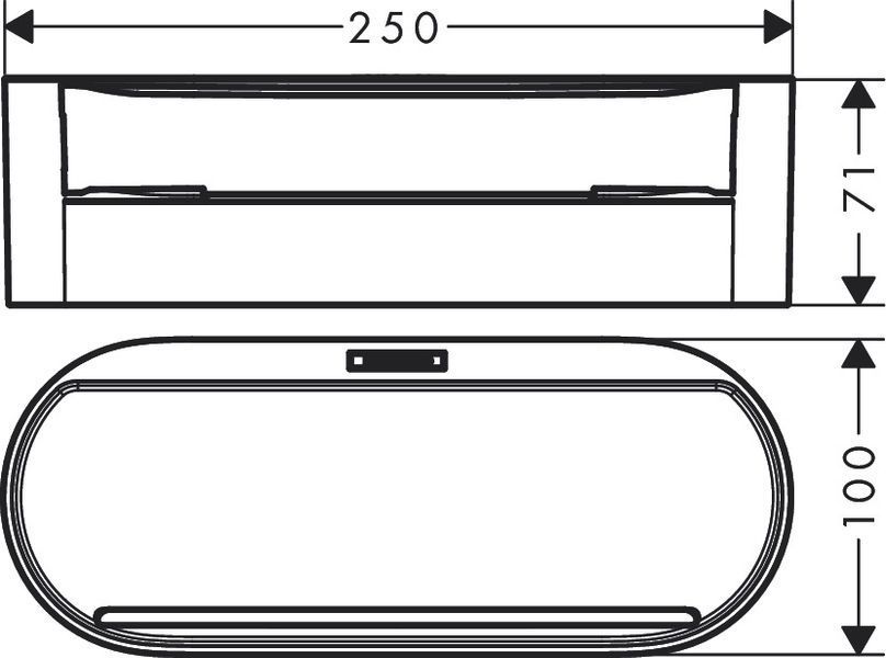 Полка для ванной Hansgrohe WallStoris 27912700 (белый матовый) 427949 фото