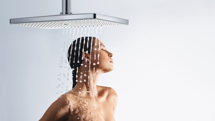 Верхній душ Hansgrohe Rainmaker Select 460 1jet EcoSmart 24012400 (білий-хром) 129406 фото
