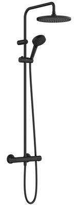 Душова система Hansgrohe Vernis Blend Showerpipe 240 1jet EcoSmart 26428670 з термостатом (чорний матовий) 546675 фото