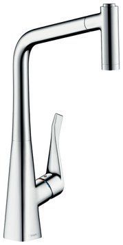 Змішувач для кухні Hansgrohe Metris M71 320 EcoSmart 14780000 з душем 2jet (хром) 304993 фото