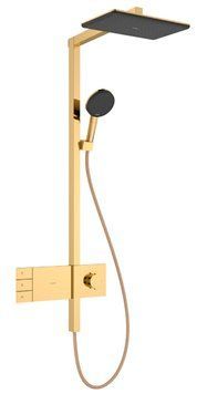 Душова система Hansgrohe Raindance Alive Q 340/210 2jet ShowerSelect Comfort 24590990 із термостатом (золото) 987218 фото