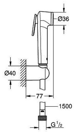 Гигиенический душевой набор Grohe Tempesta-F Trigger Spray 26353000 (хром) 134542 фото