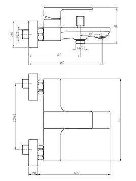 Смеситель для ванны Perla Robin PBZ6204T (графит) 503586 фото