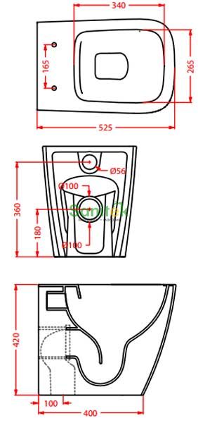 Унітаз підлоговий ArtCeram A16 Rimless ASV004 05;00 (білий матовий) 155899 фото