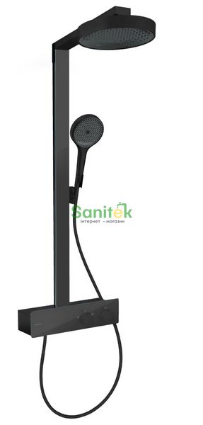 Душова система Hansgrohe Rainfinity 250 1jet EcoSmart 28742670 з термостатом (чёрный матовый) 694397 фото