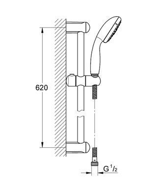 Душовий набір Grohe Tempesta 100 III 27794000 (хром) 98820 фото