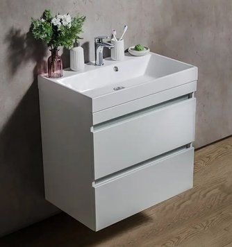 Тумба под умывальник Fancy Marble (Буль-Буль) Sherman 700 Signe/Jessel/Della/Della/Rodeo (белая) 685508 фото
