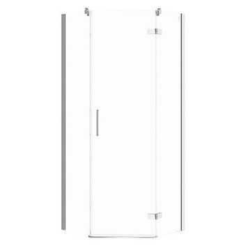 Душевая кабина Cersanit Jota 80x80 (S160-009) хромированный профиль/стекло прозрачное (правая) 872755 фото