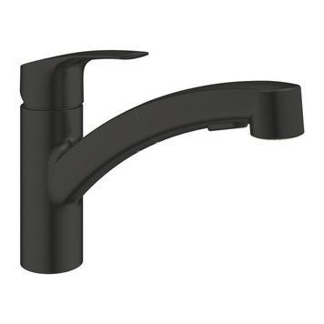 Змішувач для кухні Grohe Eurosmart 303052431 із душем (чорний матовий) 872694 фото