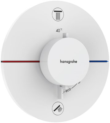 Змішувач для ванни и душа Hansgrohe ShowerSelect Comfort S 15554700 скрытого монтажа с термостатом (белый матовый) 694179 фото