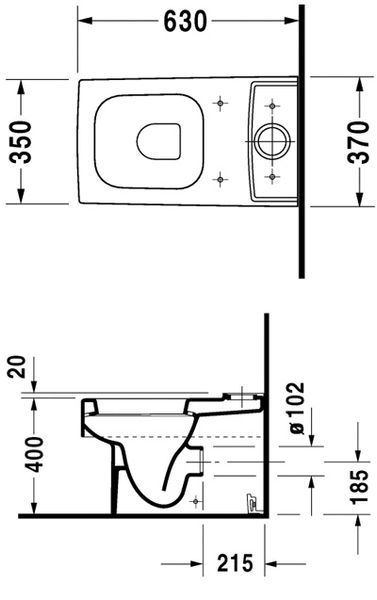 Унитаз для бачка Duravit Vero 2116090000 универсальный выпуск 70307 фото