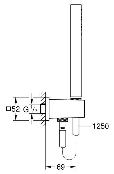Душевая система Grohe Eurocube Tempesta 250 UA26415SC3 (26687000+26405000+35600000+24062000) хром 382882 фото