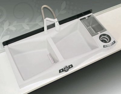 Гранітна мийка Elleci Max 900 Vitrotek (white 96) 149443 фото
