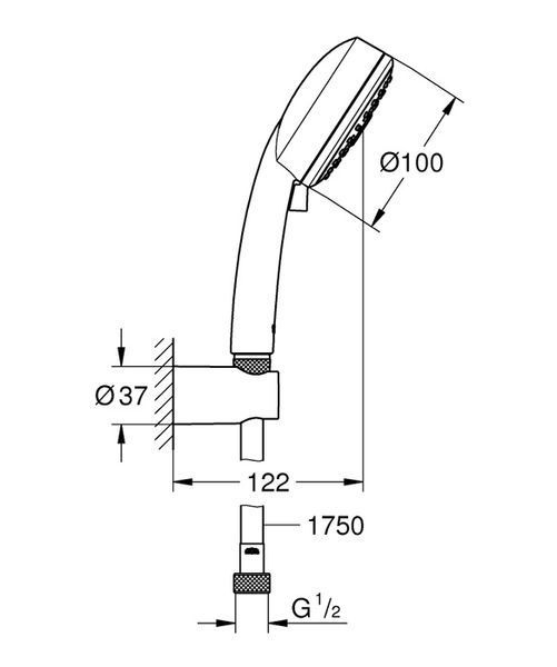 Душевой набор Grohe Vitalio Comfort 100 III 26176000 348120 фото