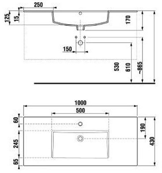 Умивальник Jika Cube 100x43 см H8145650001041 282373 фото