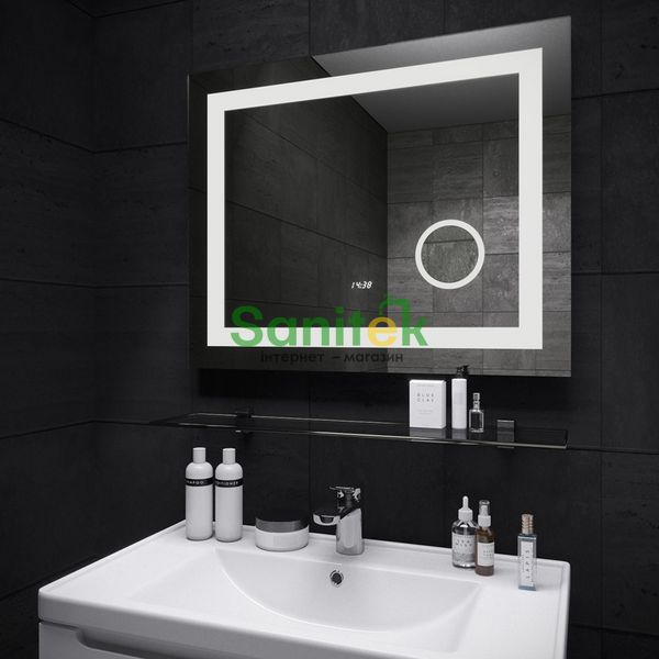 Зеркало для ванной комнаты Sanwerk Ultra Mega 90x65см (ZU0000137) с увеличительным стеклом 159746 фото