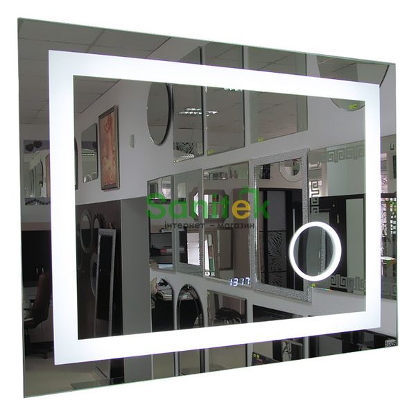 Зеркало для ванной комнаты Sanwerk Ultra Mega 90x65см (ZU0000137) с увеличительным стеклом 159746 фото