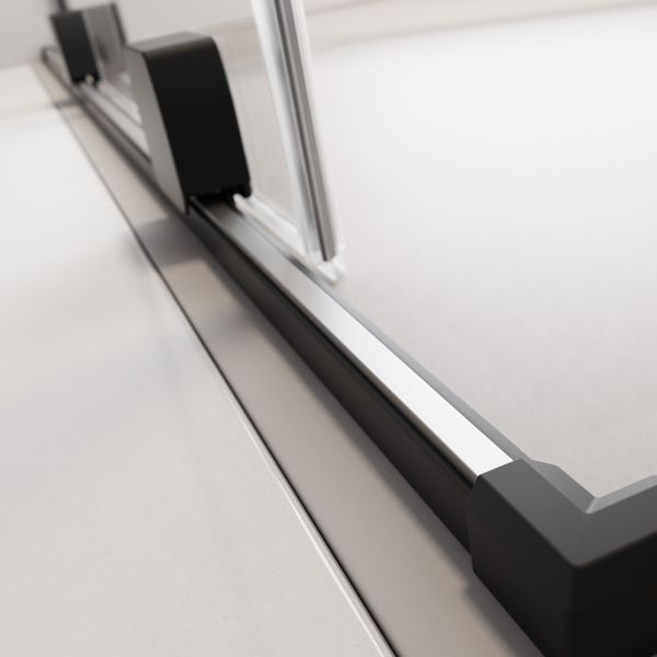Шторка для ванни Radaway Furo Black PND II 638 R (10109638-54-01R) профіль чорний/скло прозоре (праві двері) 389947 фото