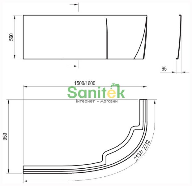 Панель фронтальная для ванны Ravak Rosa 95 150 L (CZ55100A00) левая 151338 фото