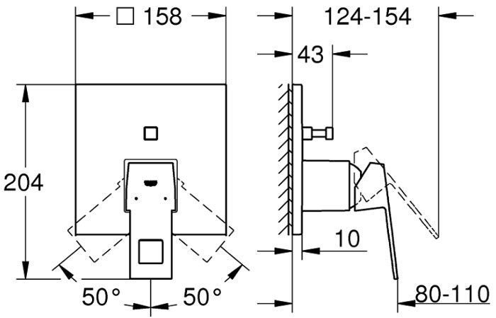 Душевая система Grohe Eurocube Tempesta 250 UA26415SC3 (26687000+26405000+35600000+24062000) хром 382882 фото