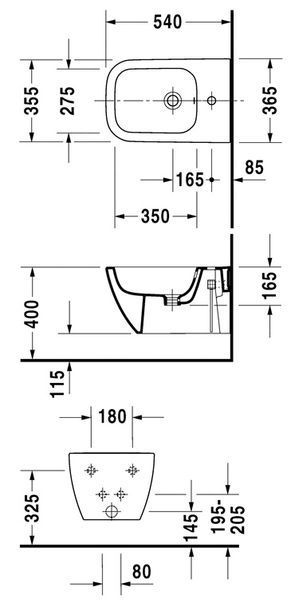 Биде подвесное Duravit Happy D2 2258150000 123785 фото