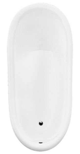 Ванна акриловая Besco Otylia 170x77 (WKO-170WO+B) отдельностоящая с белыми ножками 371565 фото