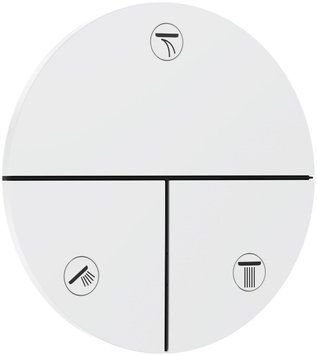 Переключающий вентиль Hansgrohe ShowerSelect Comfort S 15558700 на 3 потребителя (белый матовый) 694189 фото