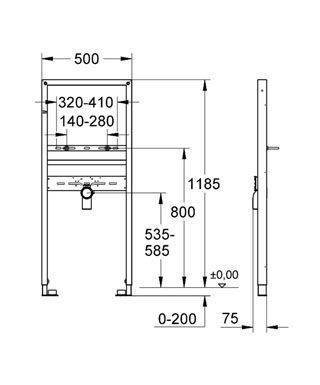 Инсталляция для умывальника Grohe Rapid SL 38557001 25808 фото